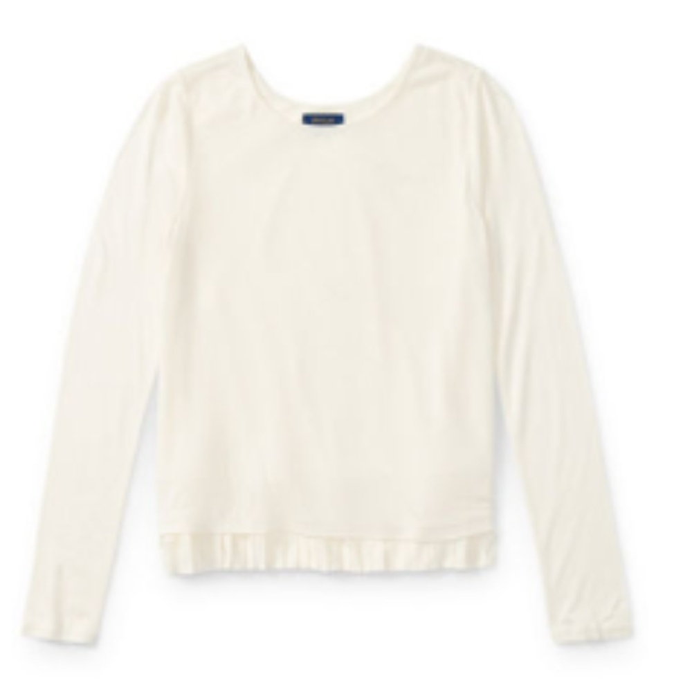 NWT POLO Ralph Lauren Long Sleeve Jersey Top Shirt Girl's XL (16) $39